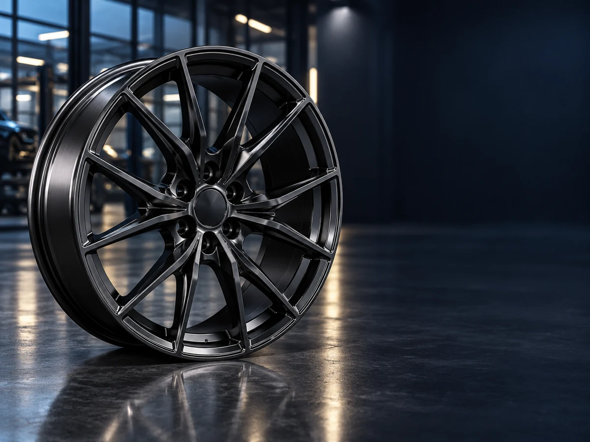 Sportief zwart: lichtmetalen velg als stijlinspiratie